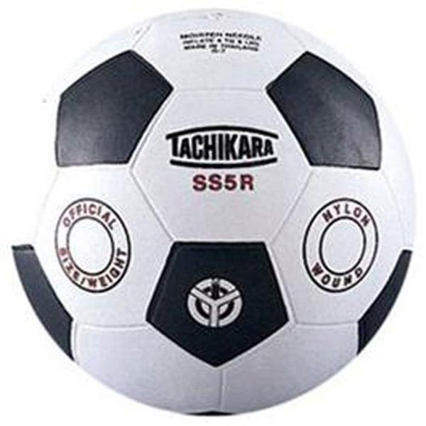 Tachikara Tachikara SS5R Rubber Soccer Ball - White-Black SS5R